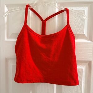 Beyond Yoga Bold Red Cropped Tank